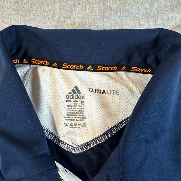 Adidas Dark Blue and White Notre Dame Men's Active Polo Shirt - Picture 3 of 12